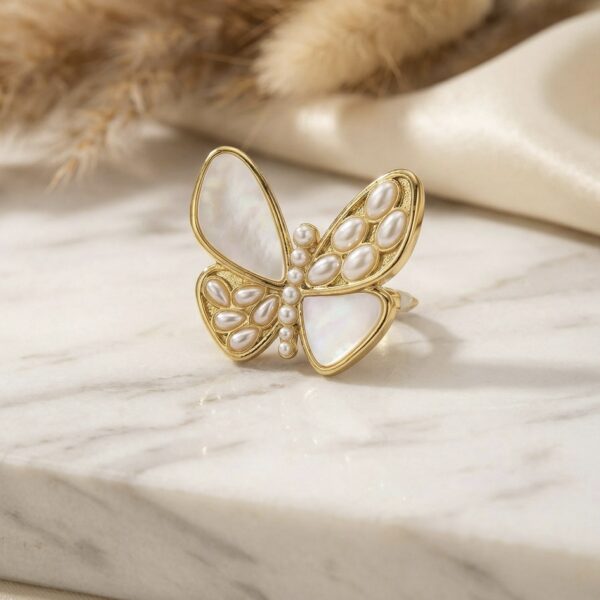 Anillo Mariposa Perlado ZANC01-01