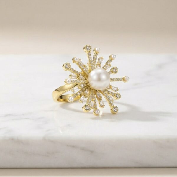 Anillo Sol Perlado ZANC01-09