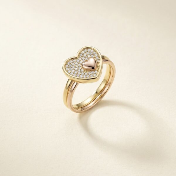 Anillo Corazon Doble ZANC01-72