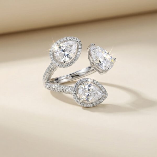 Anillo Hojas Plateadas ZANC01-73