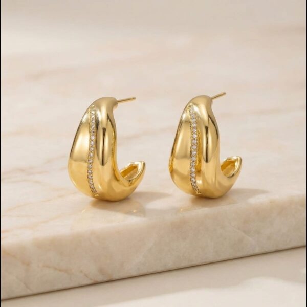 Aretes en Rodio Dorado ZARC01-115