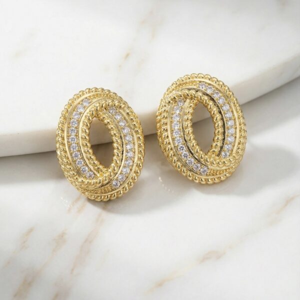 Aretes en Rodio Dorados ZARC01-121