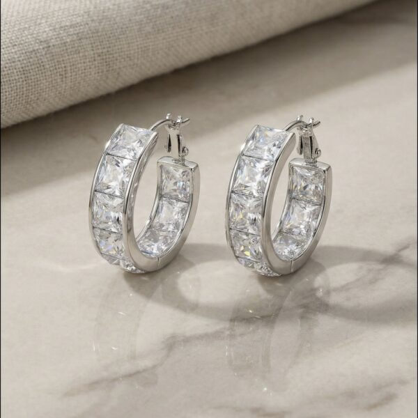 Aretes en Rodio Plateados ZARC01-276