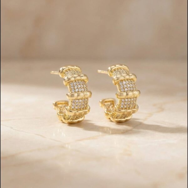 Aretes en Rodio Dorado ZARC01-33