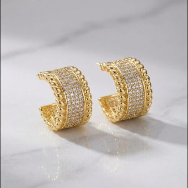 Aretes en Rodio Dorados ZARC01-34