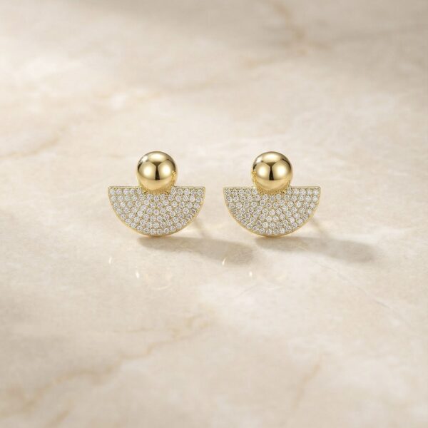 Aretes en Rodio Dorados ZARC01-348