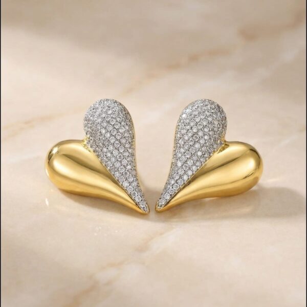 Aretes en Rodio Dorados con Plateados ZARC01-356