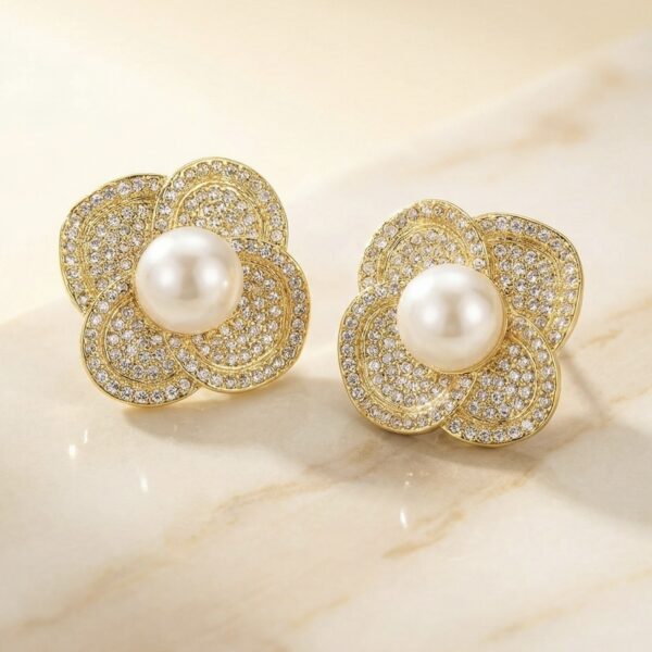 Aretes en Rodio Dorado ZARC01-363