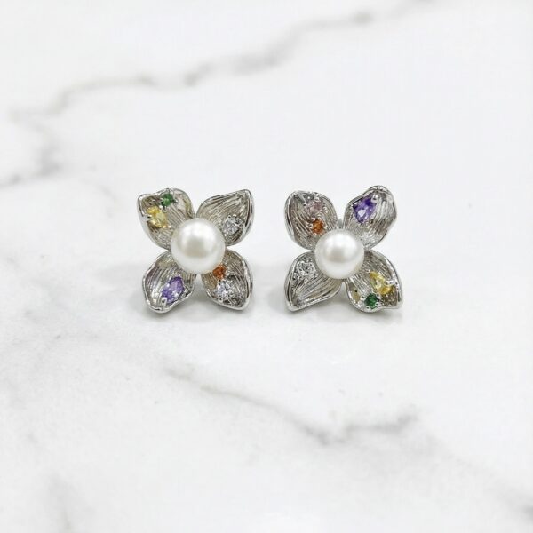 Aretes en Rodio Plateados ZARC01-457