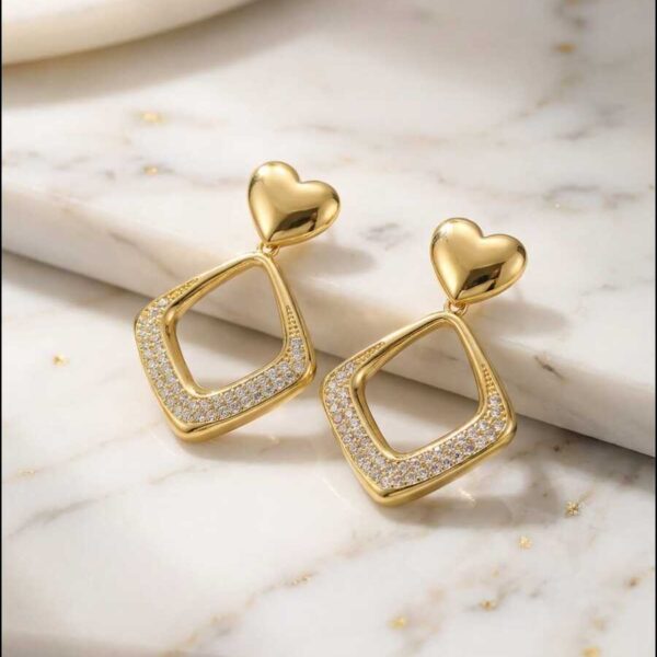 Aretes en Rodio Dorado ZARC01-47