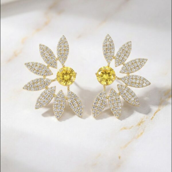 Aretes en Rodio Plateados con Dorado ZARC01-665