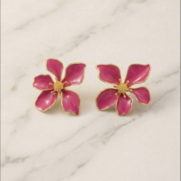 Aretes en Rodio Fucsia ZARC01-677.F