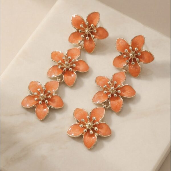 Aretes en Rodio Naranjas ZARC01-678