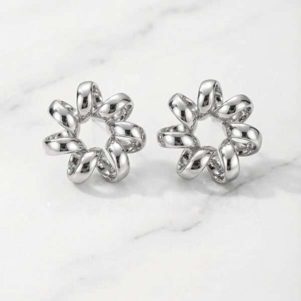 Aretes en Rodio Plateados ZARC02-03