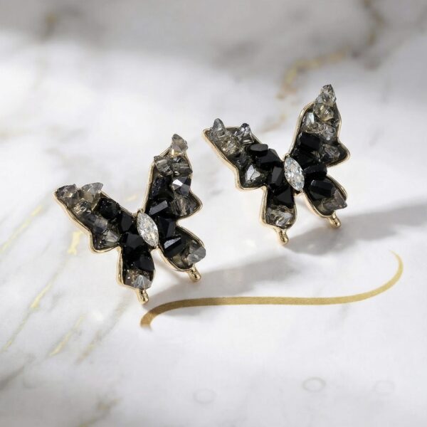 Aretes en Rodio Negros con Dorados ZARC03-113