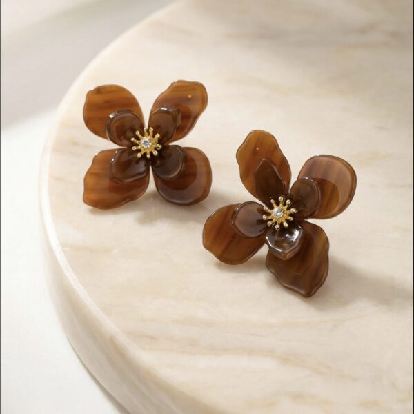 Aretes en Resina Café ZARC03-117.C