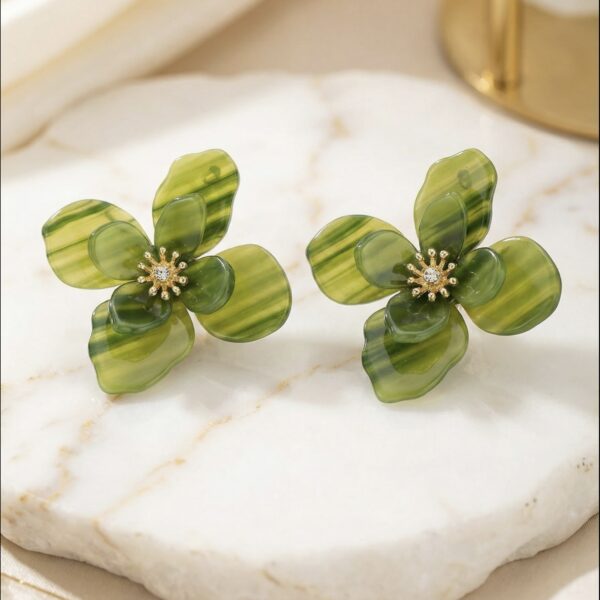 Aretes en Resina Verdes ZARC03-117.V