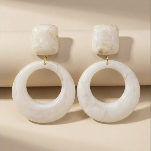 Aretes en Resina Blancos ZARC03-130