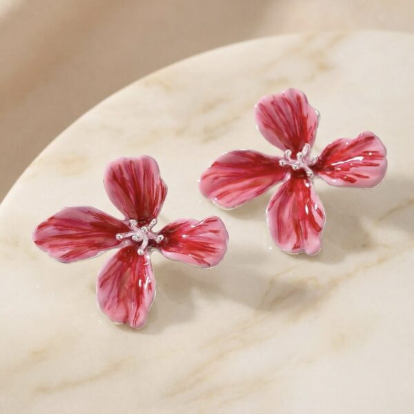 Aretes en Rodio Fucsias ZARC03-134