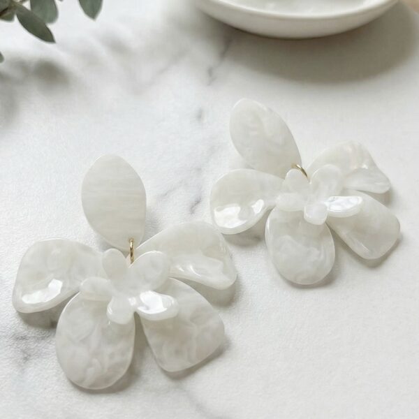 Aretes en Resina Blancos ZARC03-36