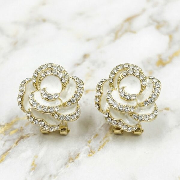 Aretes en Rodio Blanco con Piedras ZARC03-65