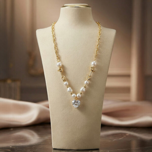 Collar Dorado con Blanco ZCOC01-04