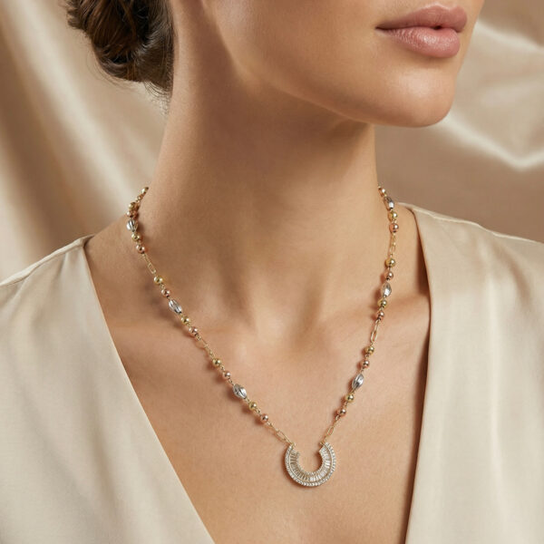 Collar Tres Oros (Dorado, Plateado, Oro Rosa) ZCOC03-01