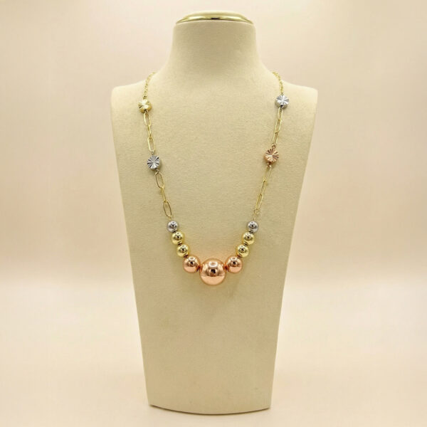 Collar Tres Oros (Dorado, Plateado, Oro Rosa) ZCOC03-05
