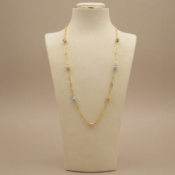 Collar Tres Oros (Dorado, Plateado, Oro Rosa) ZCOC03-07