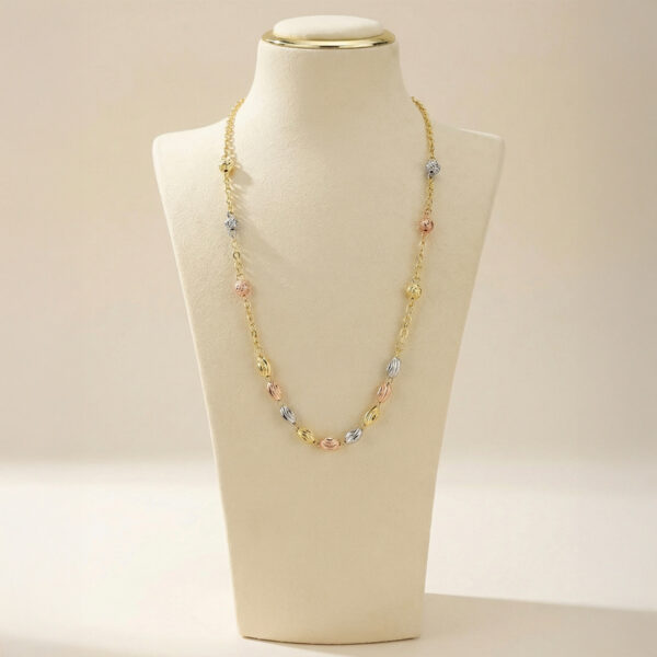 Collar Tres Oros (Dorado, Plateado, Oro Rosa) ZCOC03-08