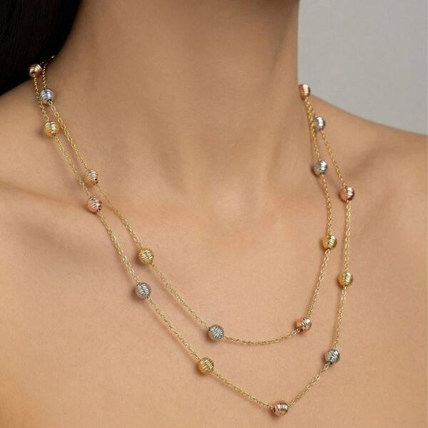 Collar Tres Oros (Dorado, Plateado, Oro Rosa) ZCOC03-16