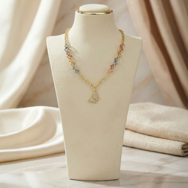 Collar Tres Oros (Dorado, Plateado, Oro Rosa) ZCOC03-19