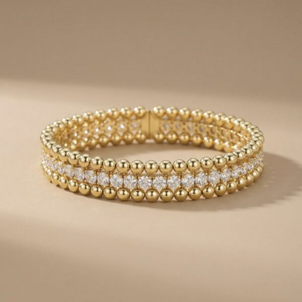 Pulsera Dorada en Rodio ZPUC01-08