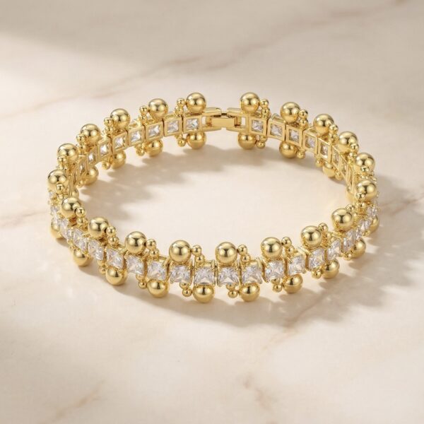 Pulsera Dorada en Rodio ZPUC01-11