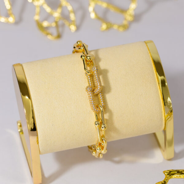 Pulsera Dorada en Rodio ZPUC01-45