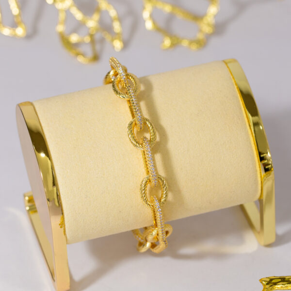 Pulsera Dorada en Rodio ZPUC01-46