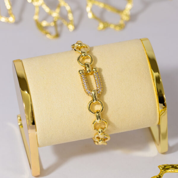 Pulsera Dorada en Rodio ZPUC01-50