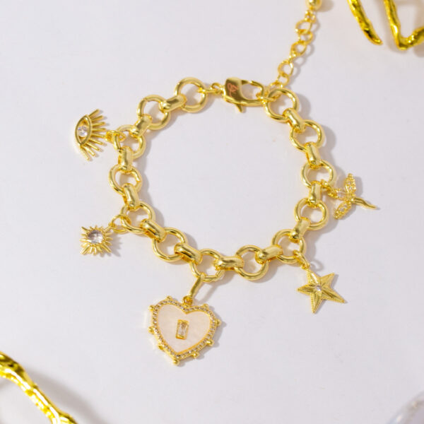 Pulsera Dorada en Rodio ZPUC01-53