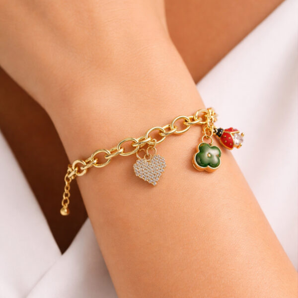 Pulsera Dorada en Rodio ZPUC01-66