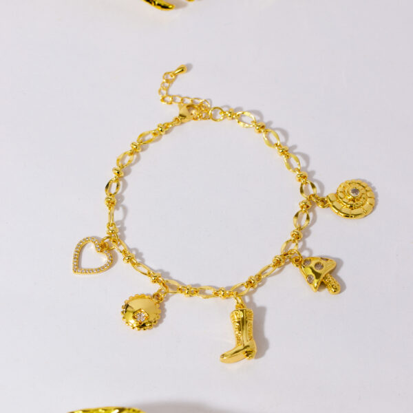 Pulsera Dorada en Rodio ZPUC01-67