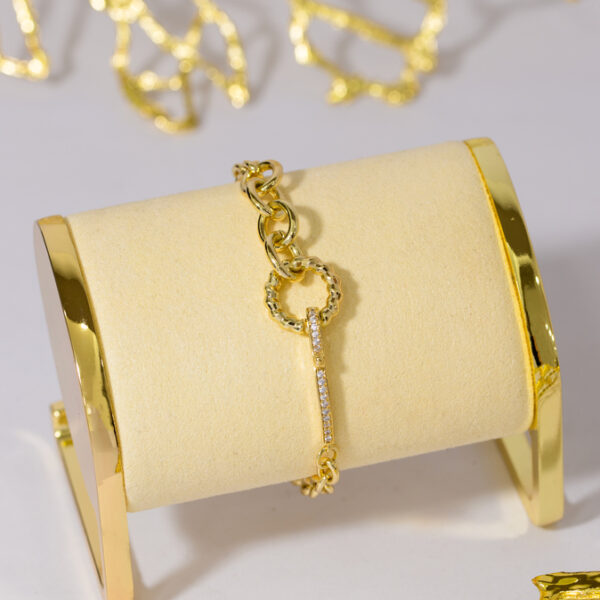 Pulsera Dorada en Rodio ZPUC01-84