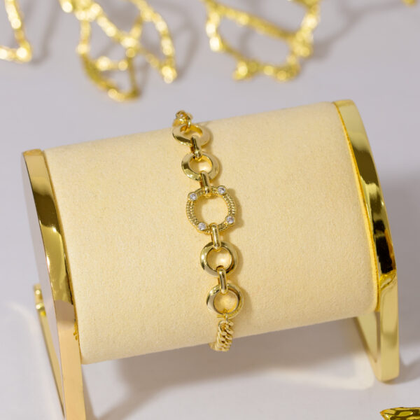 Pulsera Dorada en Rodio ZPUC01-89