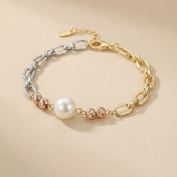 Pulsera Tres Oros en Rodio ZPUC03-06