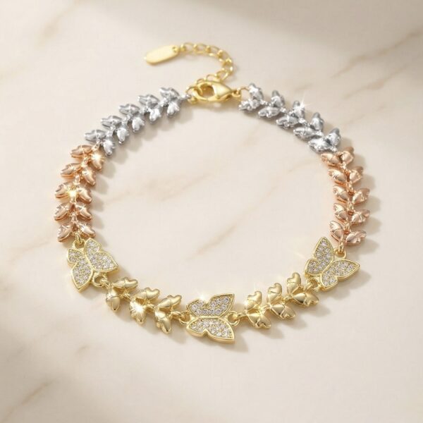 Pulsera Tres Oros en Rodio ZPUC03-12