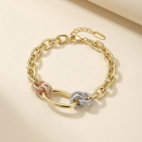 Pulsera Tres Oros en Rodio ZPUC03-13