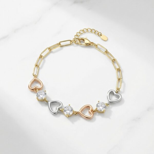 Pulsera Tres Oros en Rodio ZPUC03-16