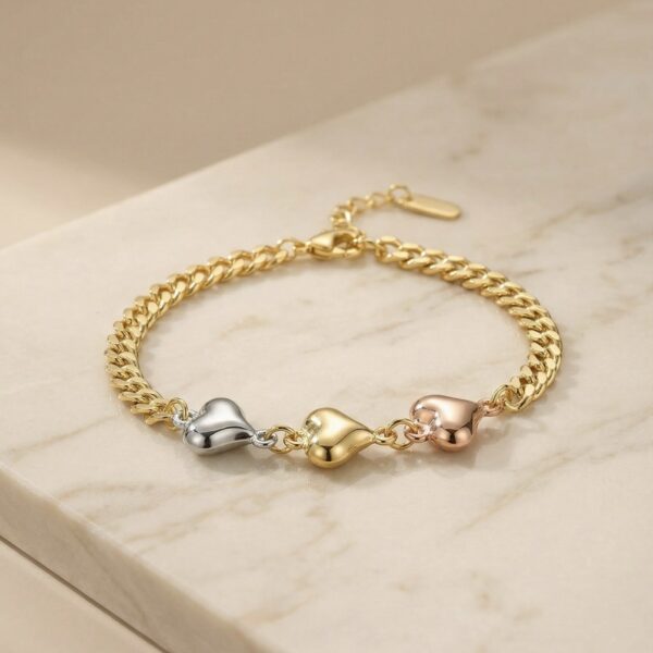 Pulsera Tres Oros en Rodio ZPUC03-19