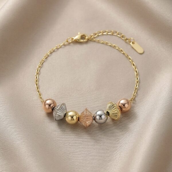 Pulsera Tres Oros en Rodio ZPUC03-20