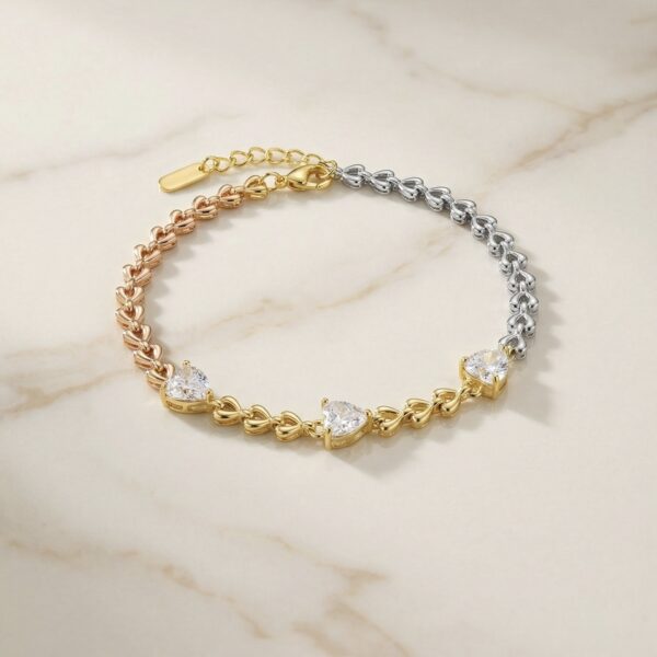 Pulsera Tres Oros en Rodio ZPUC03-33