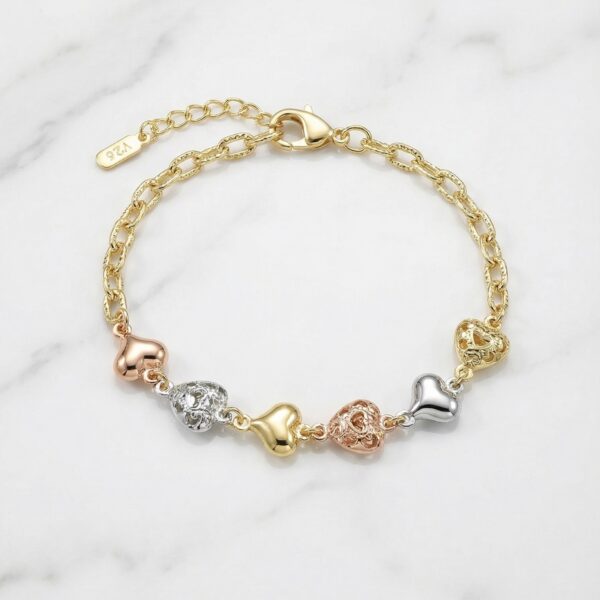 Pulsera Tres Oros en Rodio ZPUC03-35